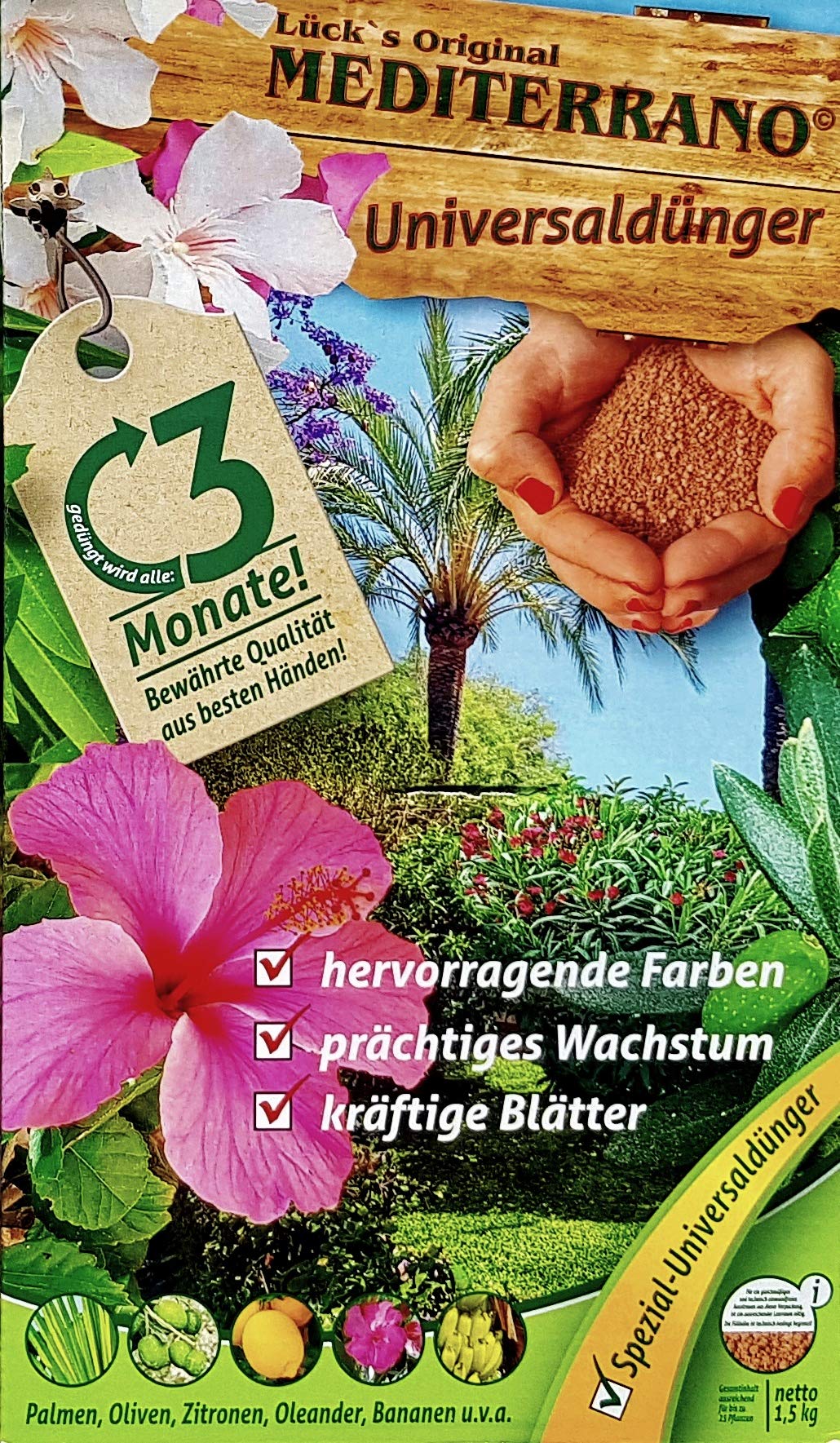 "Mediterrano Bananenbaum Dünger – Optimale Nährstoffversorgung für gesunde, kräftige Bananenbäume!" 1,5 Kg Original Mediterrano