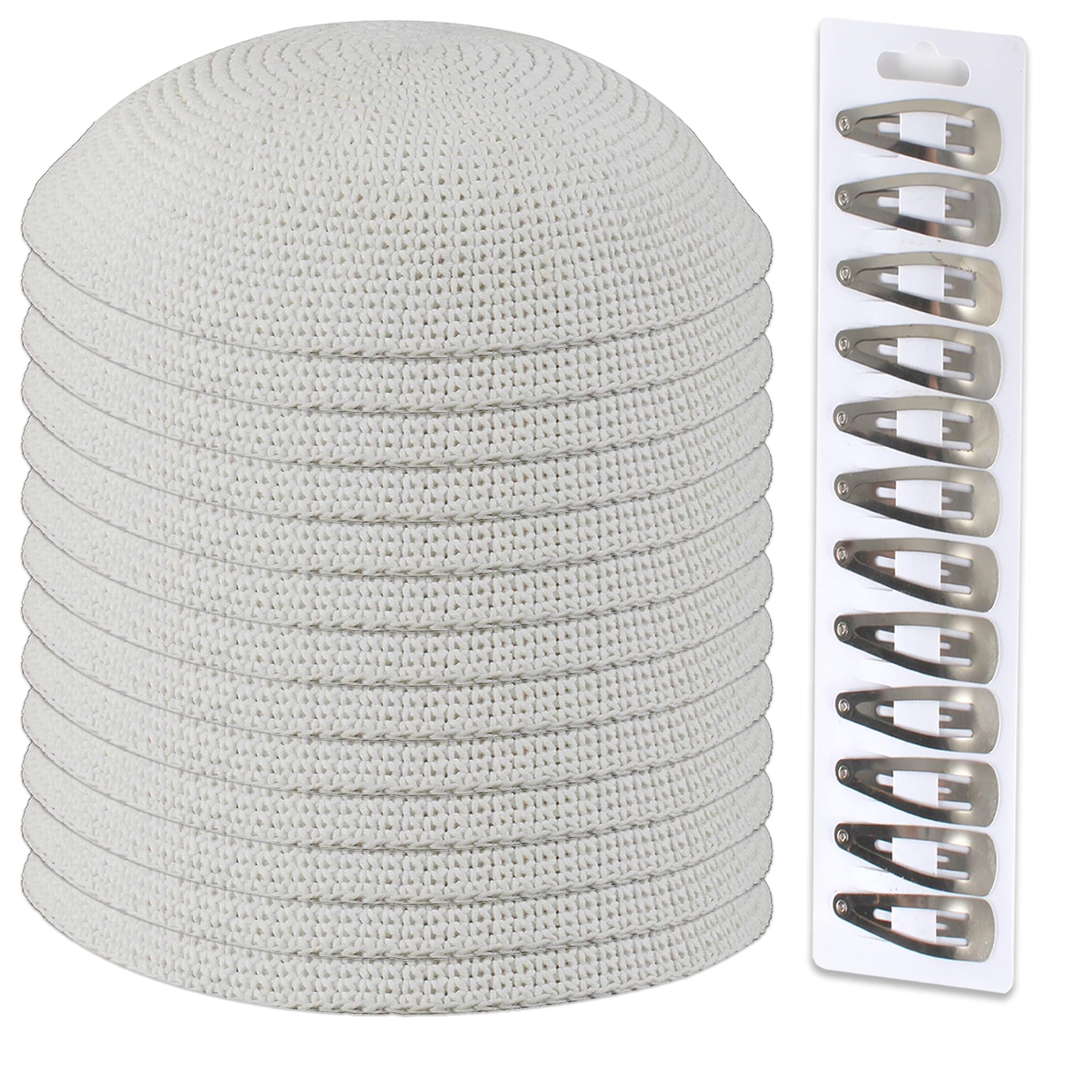 Zion Judaica Quality Knit Kippah Bulk Packs Kipppot or Single Kippas Free Kipa Clips Included