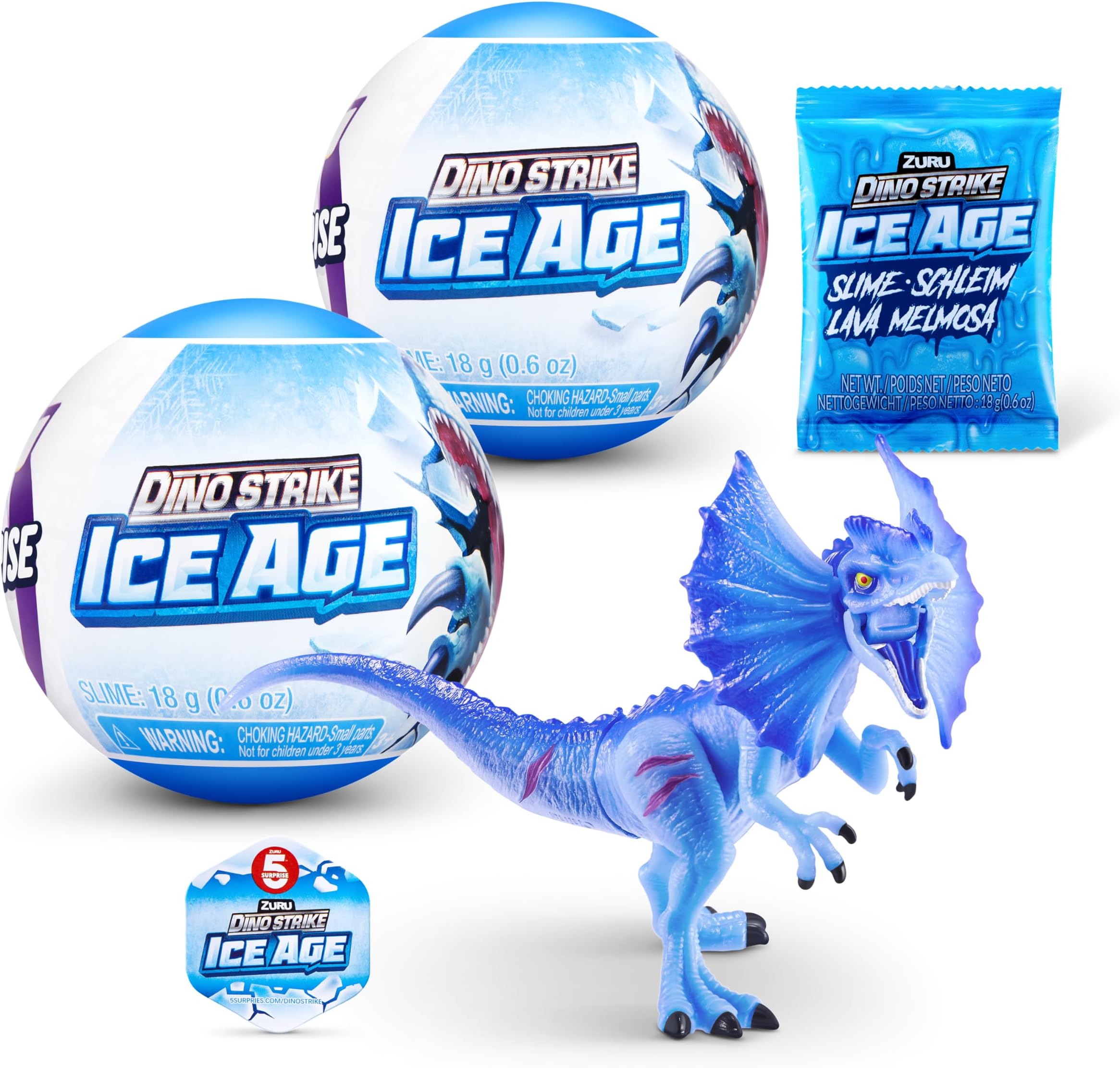 Dino Strike Ice Age 2 Pack by ZURU UNbox Surprise Dinosaurs, Trucks,Helicopters, Slime and More