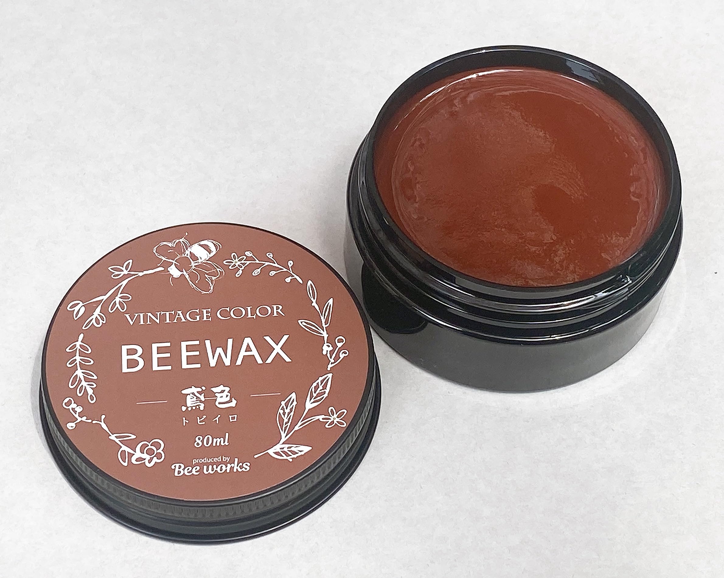 Amazon.co.jp: ビンテージカラー 蜜蝋ワックス BEEWAX (鳶色（ブラウン