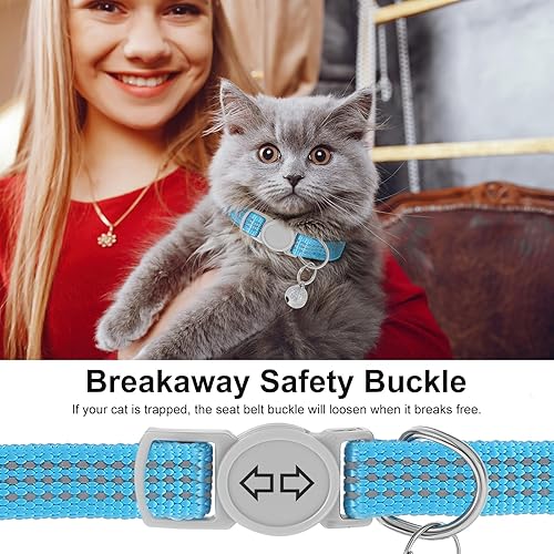 5 Pack Kitten Collar Breakaway with Bell Reflective Cat Collar Adjustable Pet Kitten Collars Cute Safety Buckle Cat Collars Pet Supplies Stuff Accessories for Girl Male Cats Puppies Small Dogs