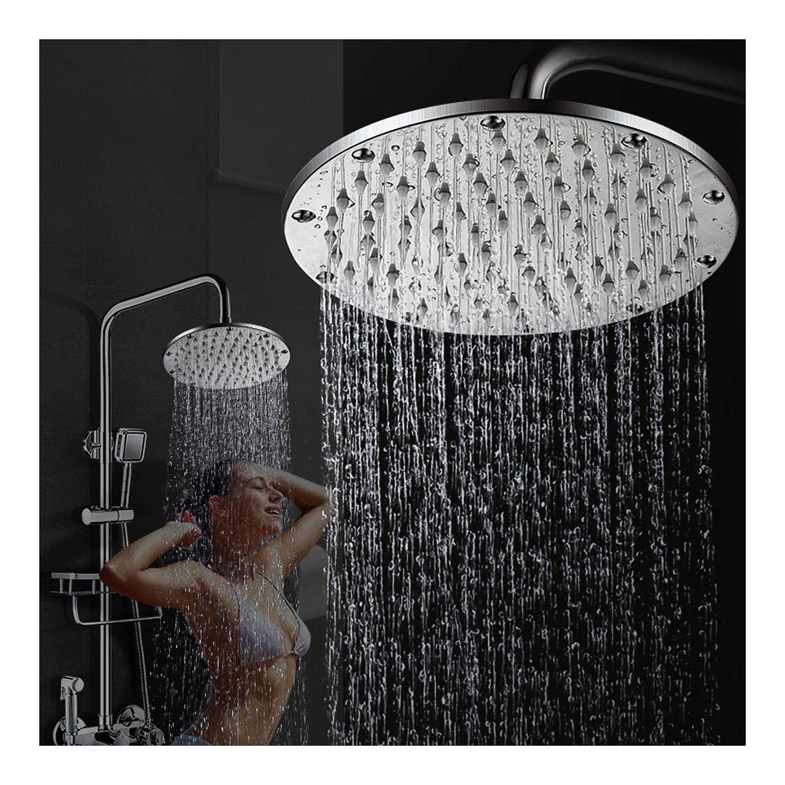Pommeau de douche haute pression réglable à 360° pour une salle de bain moderne