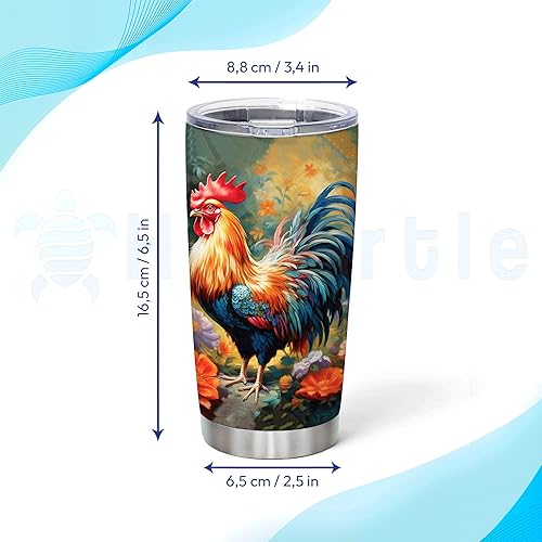 Miniatura 10 de Hyturtle Regalos personalizados para los amantes de los pollos  Vaso de acero inoxidable de 20 onzas con tapa I Can Buy Myself Chickens, idea de