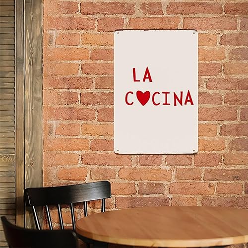 Miniatura 5 de XIAJVS La Cocina Print Retro Aluminum Metal Signs Wall Decoration 8X12 Inches for Kitchen Bar Room Bedroom Bathroom Decor Posters