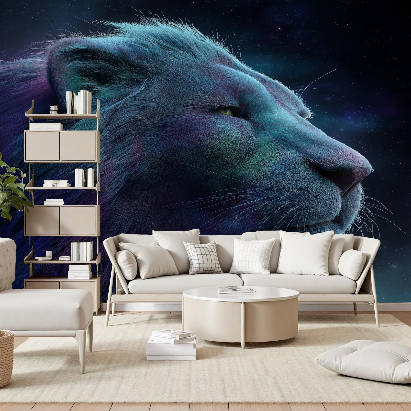 Papier peint animaux lion intissé pour relooker une chambre d'enfant facilement