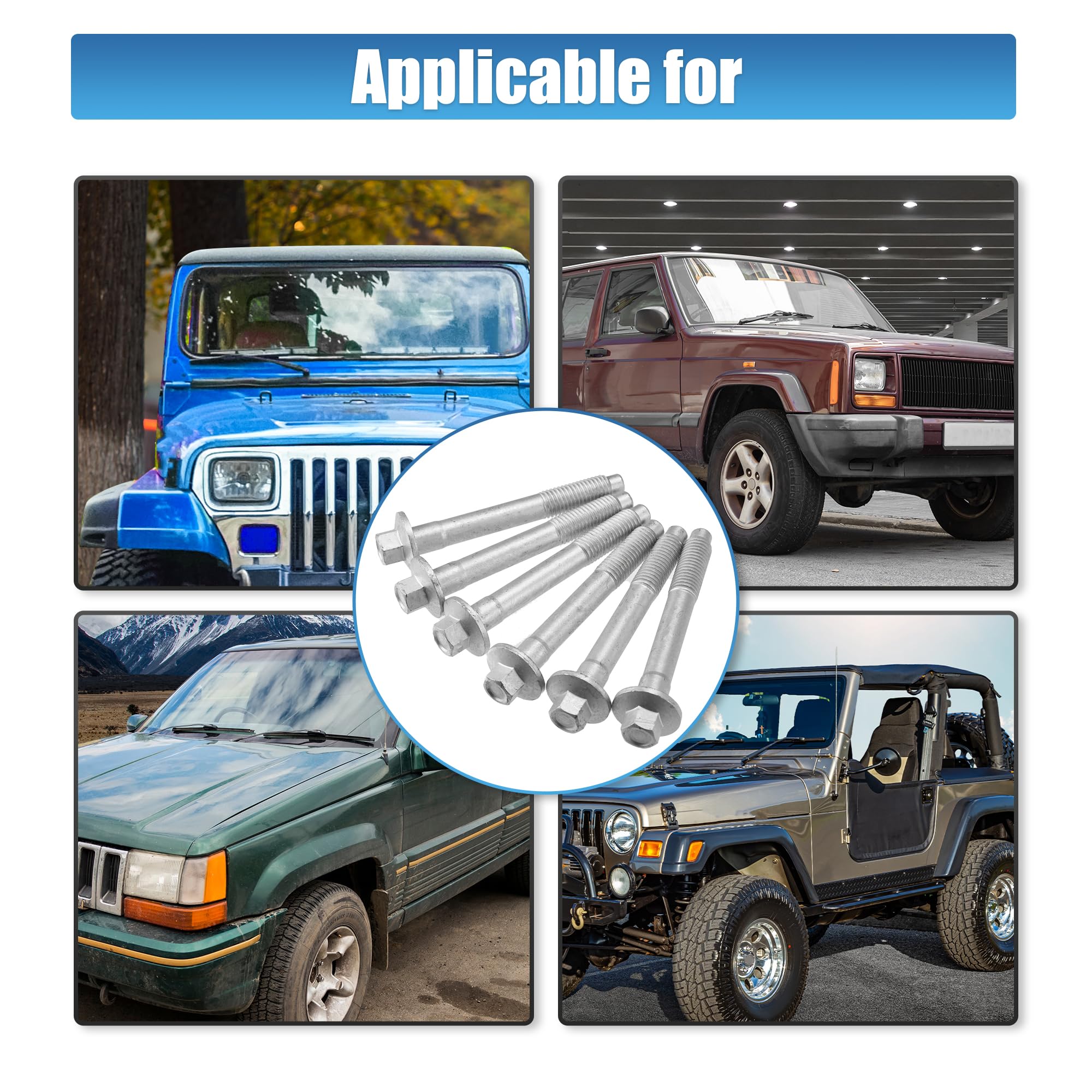 X AUTOHAUX 6 bulloni di montaggio per cuscinetti per mozzo ruota, per Jeep Cherokee Wrangler