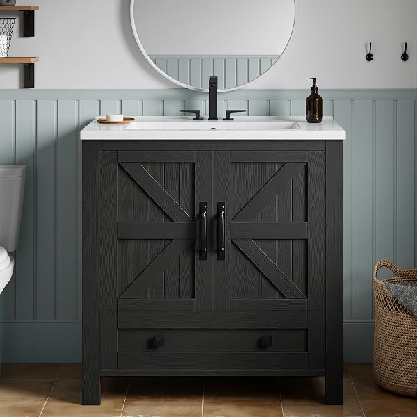 YITAHOME Bathroom Vanity with Sink, Small Space Bathroom Cabinet