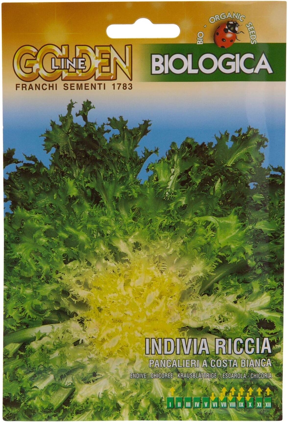 Franchi Golden Line Biologica Organic Seeds (Indivia Riccia Pancalieri A Costa Bianca)