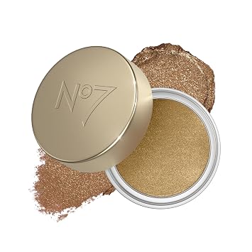No7 Pro Artist Gilded Glimmer Cream Eyeshadow - Buildable Shimmer Eye Shadow for Bold, One-Swipe Color - Silky Long Wear Eye Makeup - Candelight 3.4g