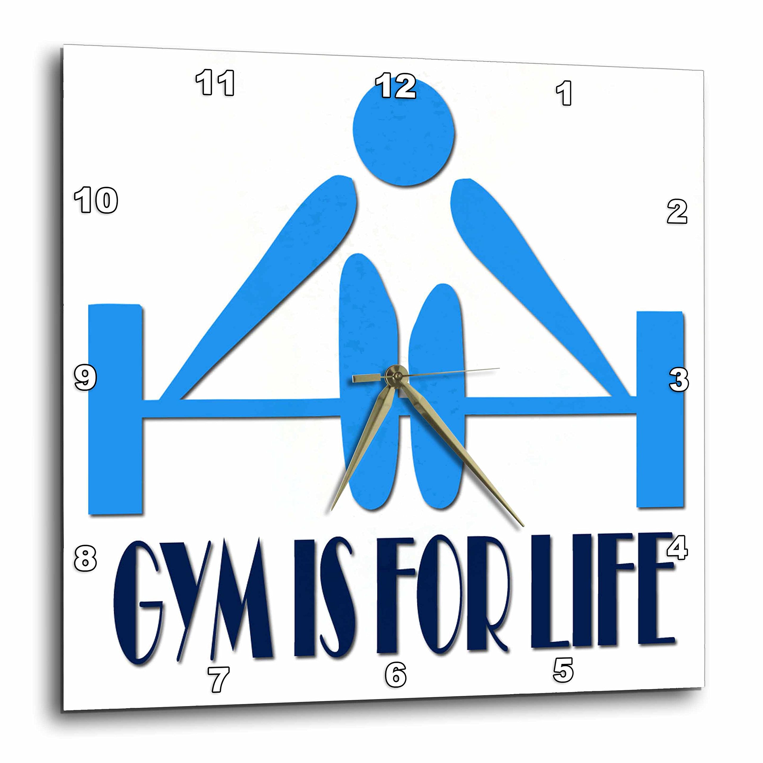 Horloge murale Gym pour la vie bleue, le cadeau parfait pour les passionnés de fitness et sport
