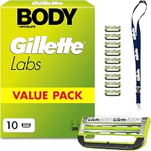 Gillette Labs Body & Intimate Razor Blades - 10 Genuine Replacement Blades