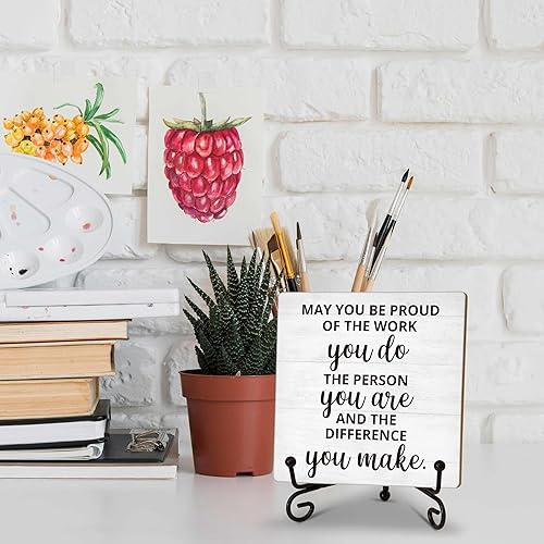 Miniatura 9 de Regalos de agradecimiento para mujeres y hombres, decoración de agradecimiento, letreros de escritorio de oficina con texto en inglés "May You Be