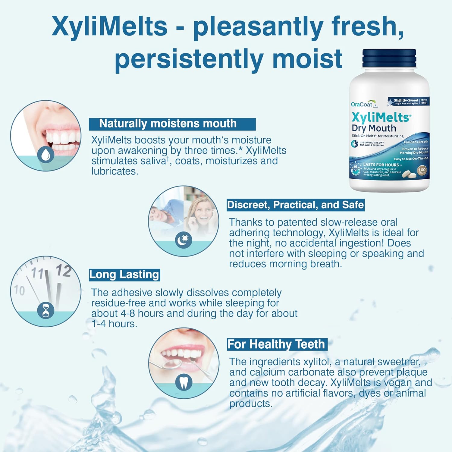 OraCoat® XyliMelts Bundle Slightly Sweet 100 Count and Slightly Sweet 40 Count, Dry Mouth Relief Products