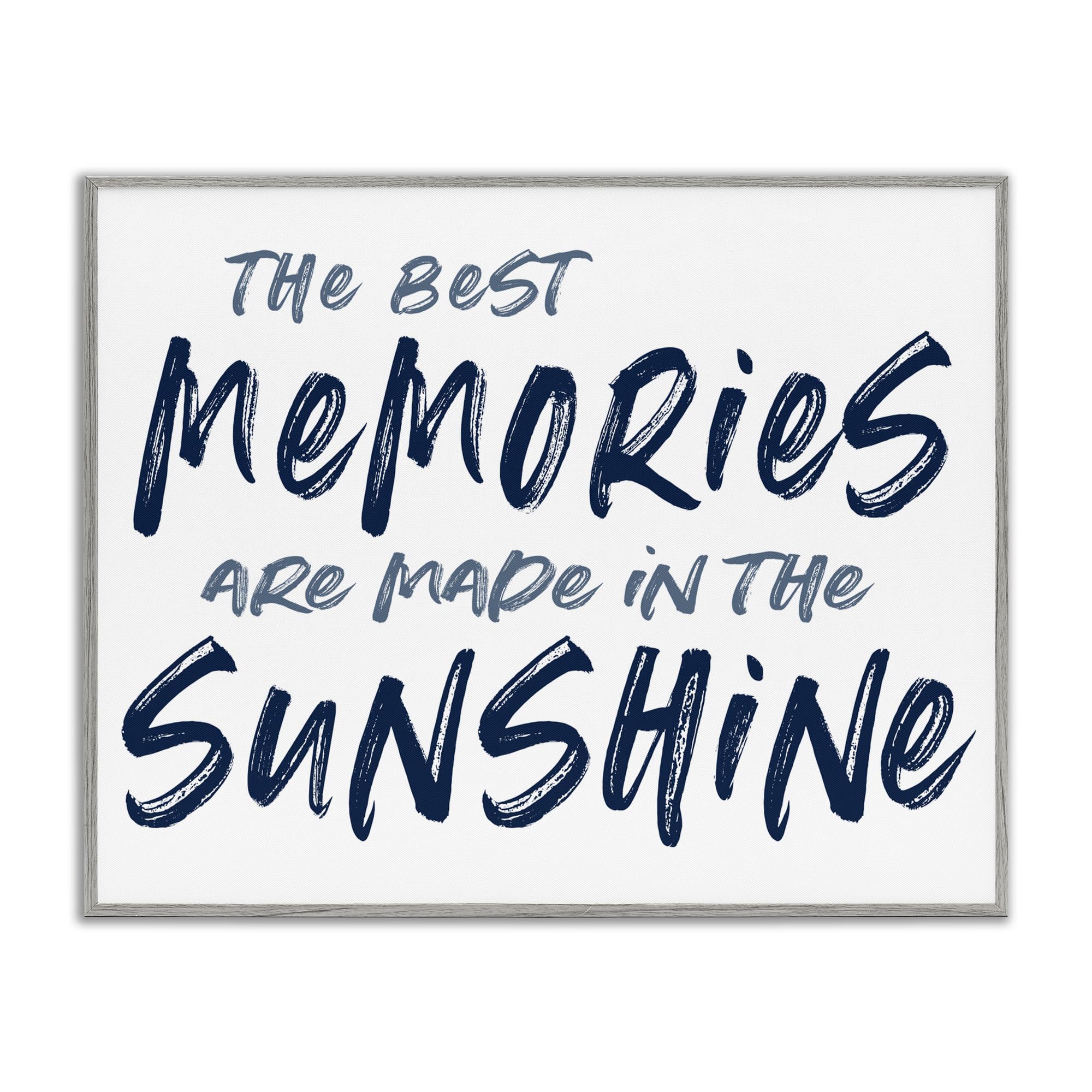 Poster encadré Memories Made In Sunshine pour habiller un mur blanc vide cadre noir 28x35