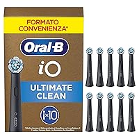 Oral-B Testine di Ricambio iO Series Ultimate Clean Nere per Spazzolino Elettrico Oral B