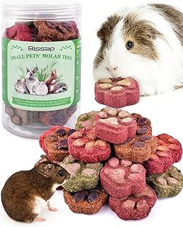 Sponsored Ad - Bissap 20PCS Bunny Chew Toys , Mixed Natural Timothy Hay Rose Carrot Fruit Chinchillas Chewing Toys and Tre...