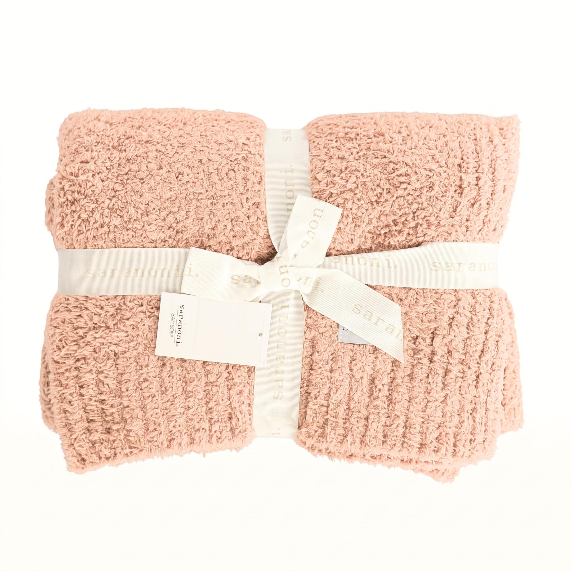Saranoni Bamboni Baby Blanket | Luxury Plush Super Soft Blanket | Breathable Comfy Blankets for Kids and Teens | Peach - 40" x 60"