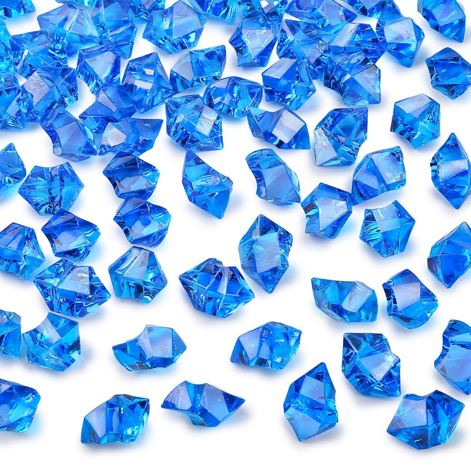 Photo 1 of DomeStar Royal Blue Fake Ice Rocks, 150 PCS Acrylic Crystal