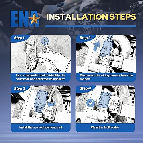 Miniatura 8 de ENA Sensor de temperatura del refrigerante del motor compatible con Ram ProMaster 1500 2500 3500 Jeep Wrangler Dodge Charger Chrysler 300 3.2L 3.6L