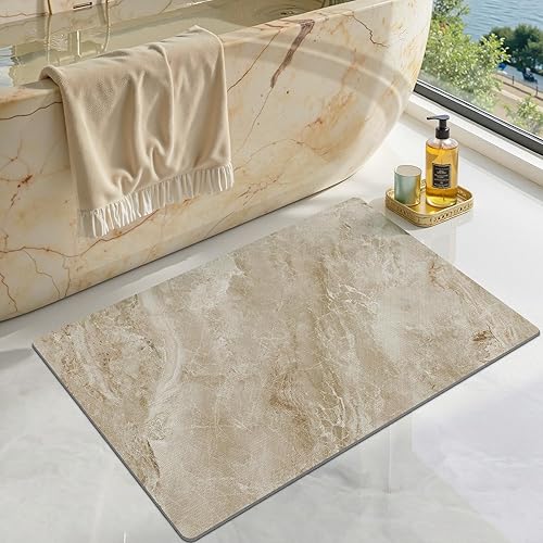 Miniatura 15 de LUMI Tapete de Baño Ultra Delgado, Alfombras de Baño de Goma Antideslizante Súper Absorbente Ultra Delgadas, Bajo Puertas, Tapetes de Piso de Baño
