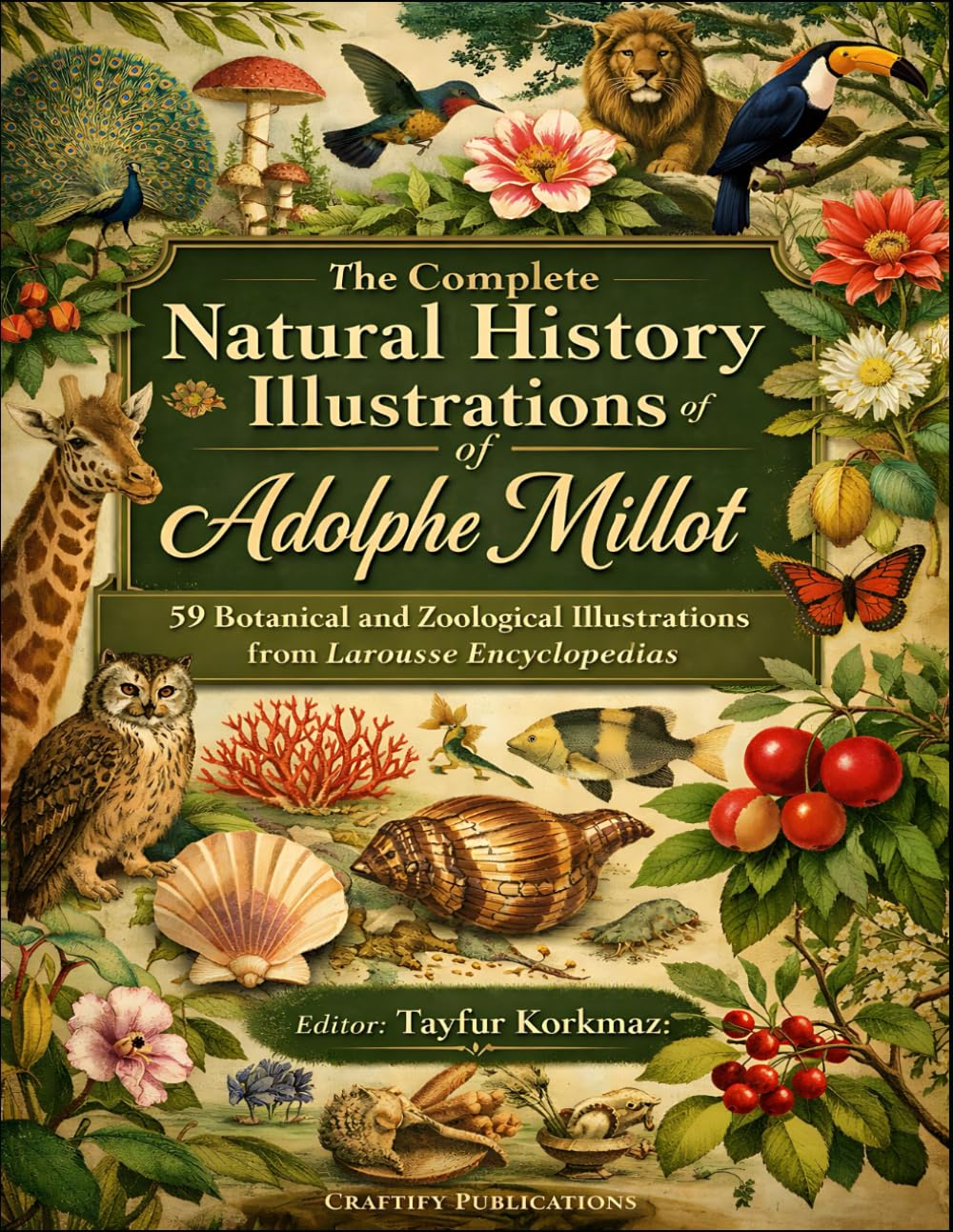 The Complete Natural History Illustrations of Adolphe Millot: 59 Botanical and Zoological Illustrations from Larousse Encyclopedias      Paperback – Large Print, January 13, 2026