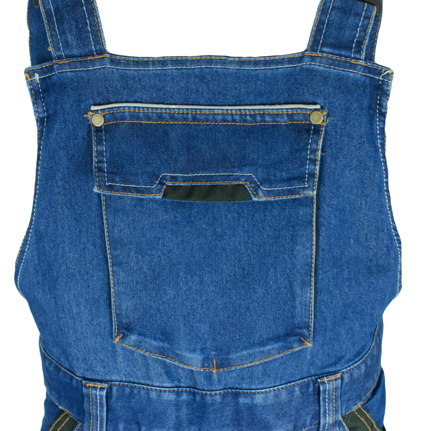 ART.MAS COLEMANN - Salopette da lavoro da uomo, elasticizzate, resistenti, 13 tasche, ginocchia rinforzate, tasche sulle ginocchia, per artigianato, edilizia, industria, 70% cotone, nero/blu marino