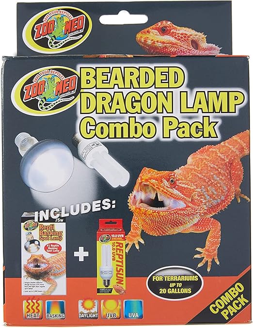Zoo Med Bearded Dragon Lamp Combo Pack, Pack of 2 Bulbs
