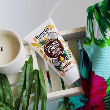 INECTO Revitalising Coconut Body Scrub 150ml, 100% Natural Nourishing Skin Exfoliating Scrub, Rich in Natural Minerals for All Skin Types, Enriched with Coconut Oil