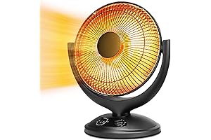 R.W. FLAME Radiant Electric Space Heater – 800W/400W Portable Dish Heaters for Indoor Use