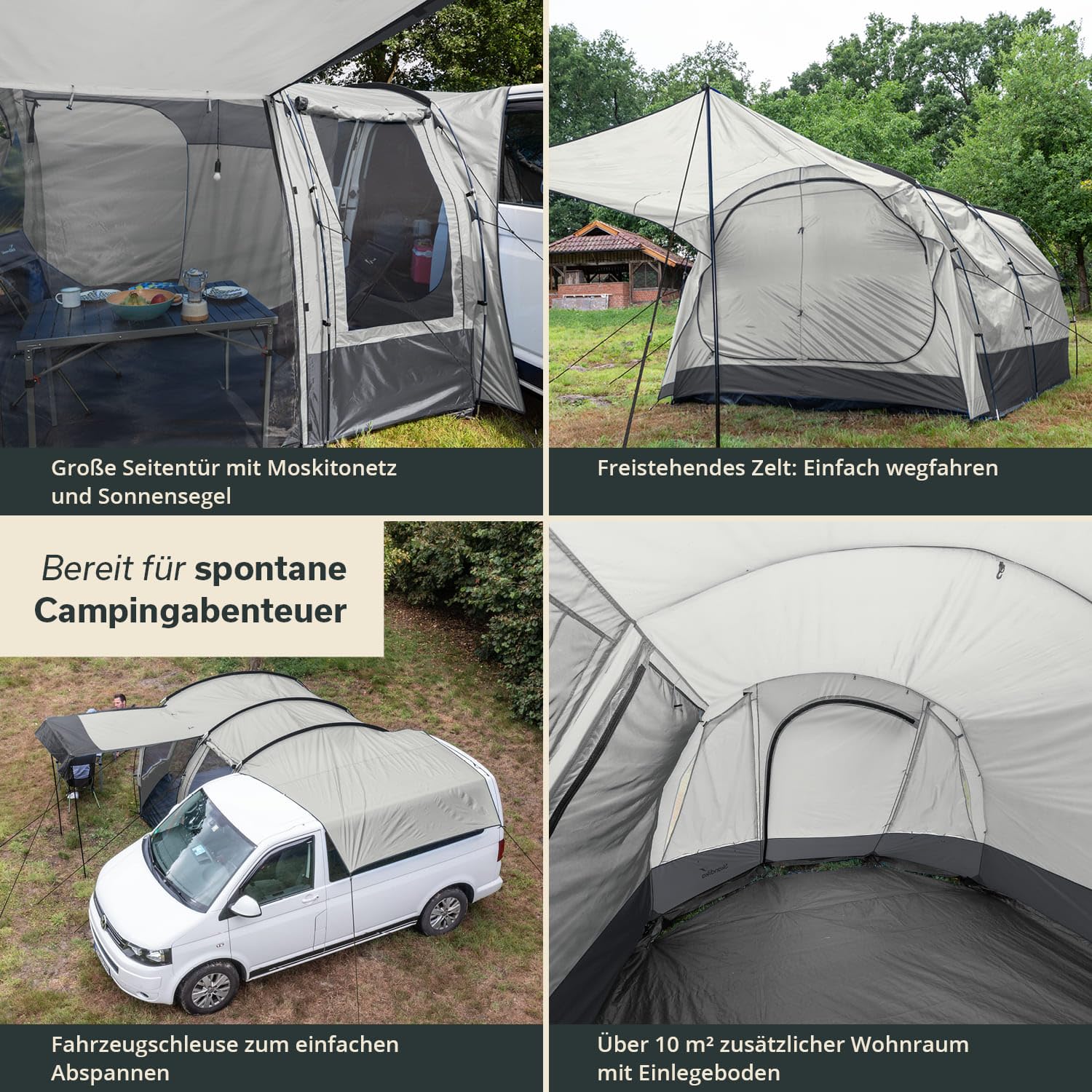 Skandika Aarhus Travel 2 / Aarhus Air Protect Tenda da campeggio per bus | con/senza Air Protect, 2 persone, autoportante, 2 m altezza, zanzariera