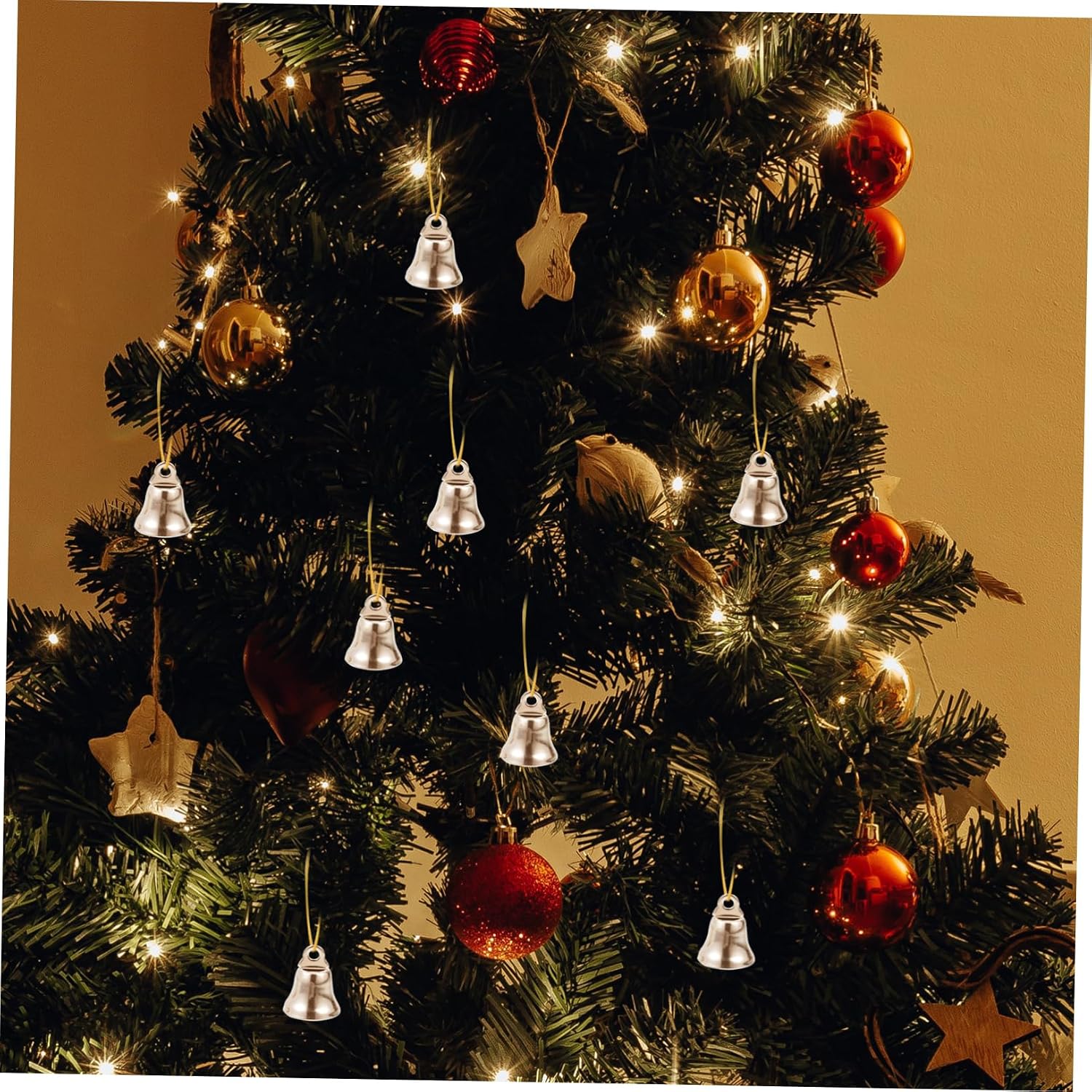 Unomor 350pcs Metal for Crafts and Christmas Tree Decorations Elegant Handheld Bells for and Festive Sounds for Home and Festive Celebrations