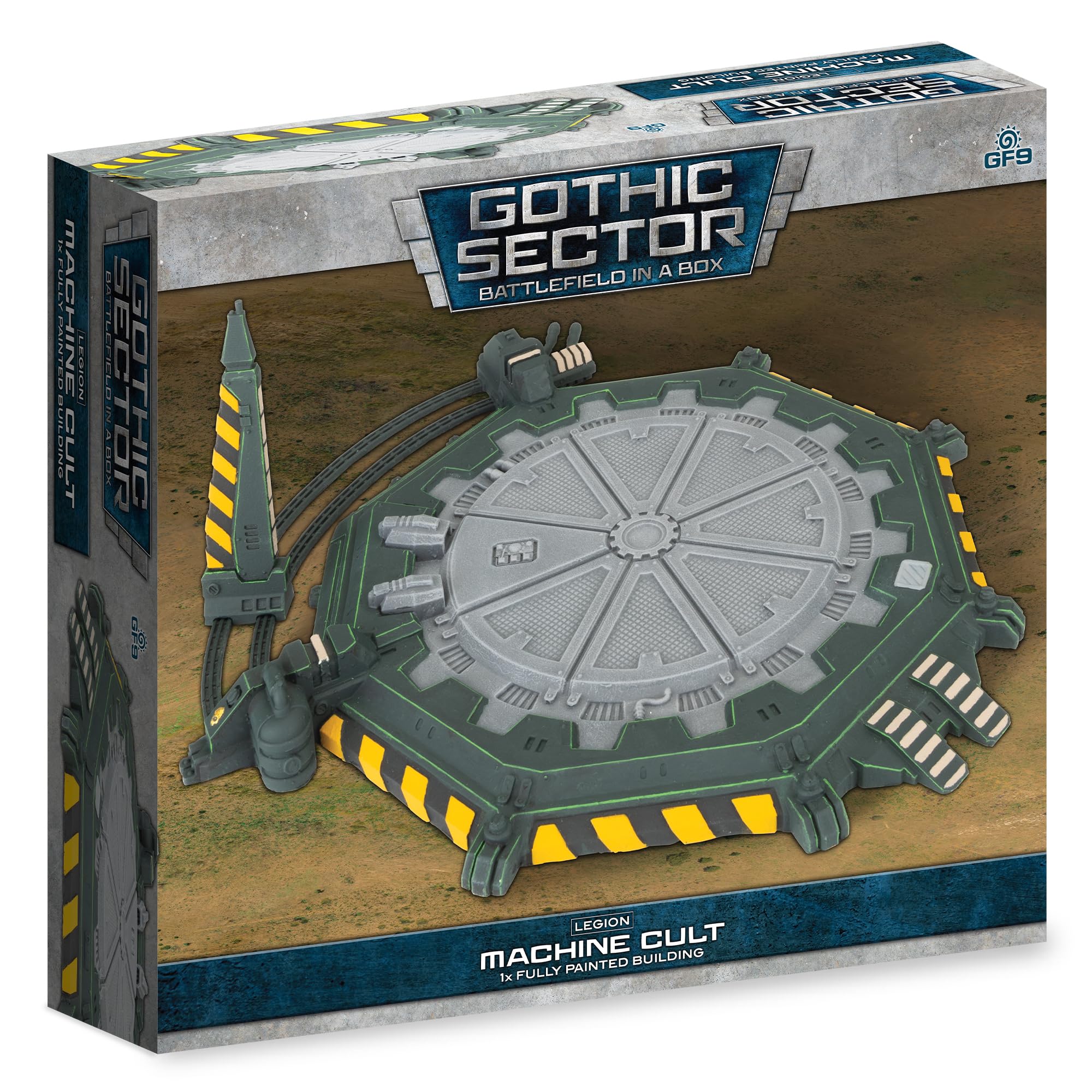 Gale Force Nine Legion - Machine Cult, Dark, Muted Shades (Metallic Grey, Dark Grey), Large