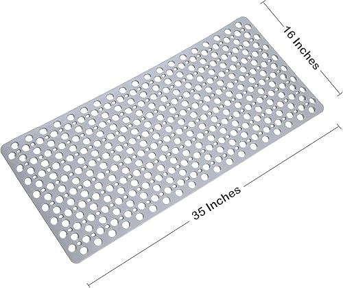 Miniatura 5 de Tapete antideslizante para bañera extra suave de elastómero termoplástico para niños, lavable a máquina, solo para bañeras lisassin textura, 35