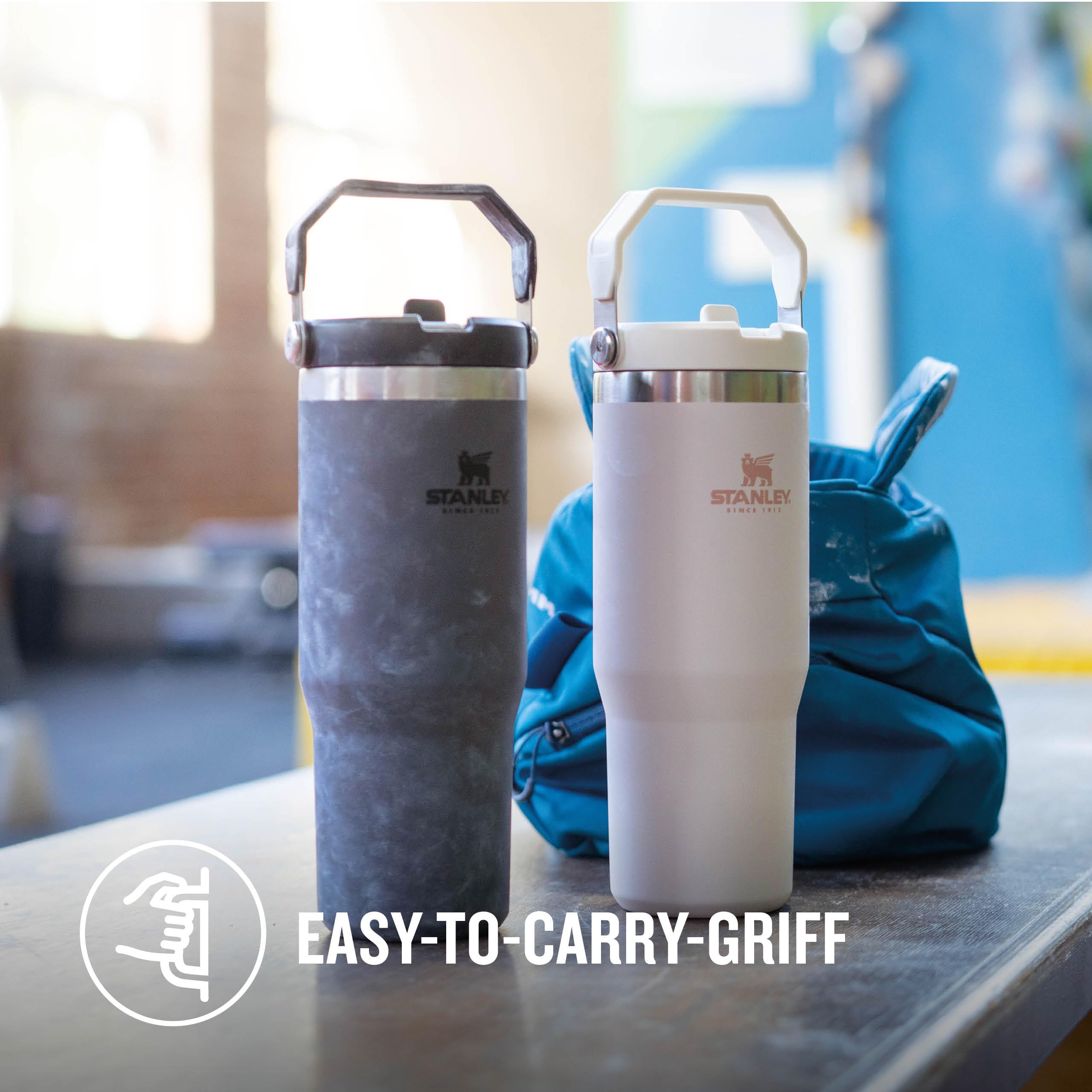 Stanley Flip Straw Tumbler 1.0 Trinkflasche Mit Strohhalm 0.89L - Thermosflasche Hält 12+ Stunden Kalt - Spülmaschinenfest - Sportflasche - Wasserflasche BPA Frei