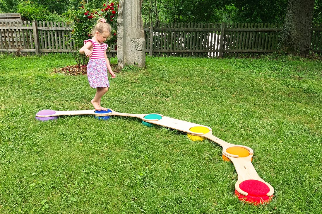Pedalo® Zestaw klocków do układania w stos, zestaw 3 szt., zręczność, kreatywna zabawa, możliwość łączenia z kamieniem do układania w stos, krajobrazy ruchowe, budowanie, poprawa motoryki, deska do
