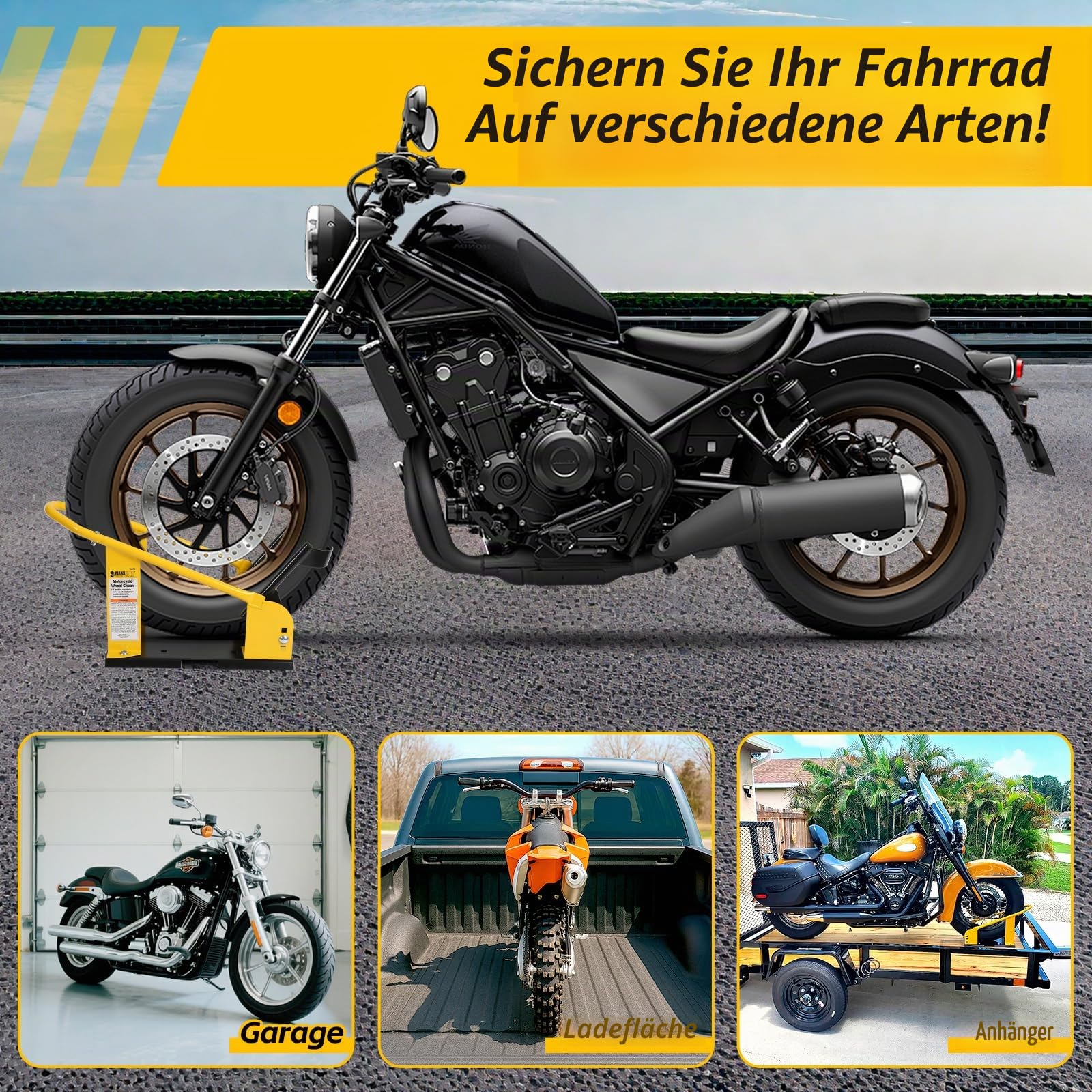 MaxxHaul 70075 Motorrad Unterlegkeil
