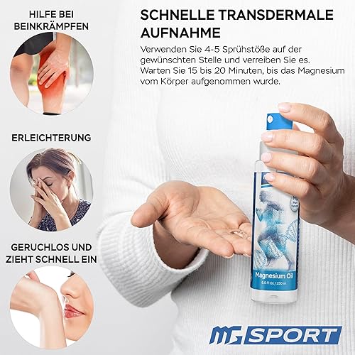 Miniatura 5 de Spray de aceite de magnesio puro – 8.5 onzas líquidas – Cloruro de magnesio 100% puro de alta absorción sin conservantes del Mar Muerto y agua