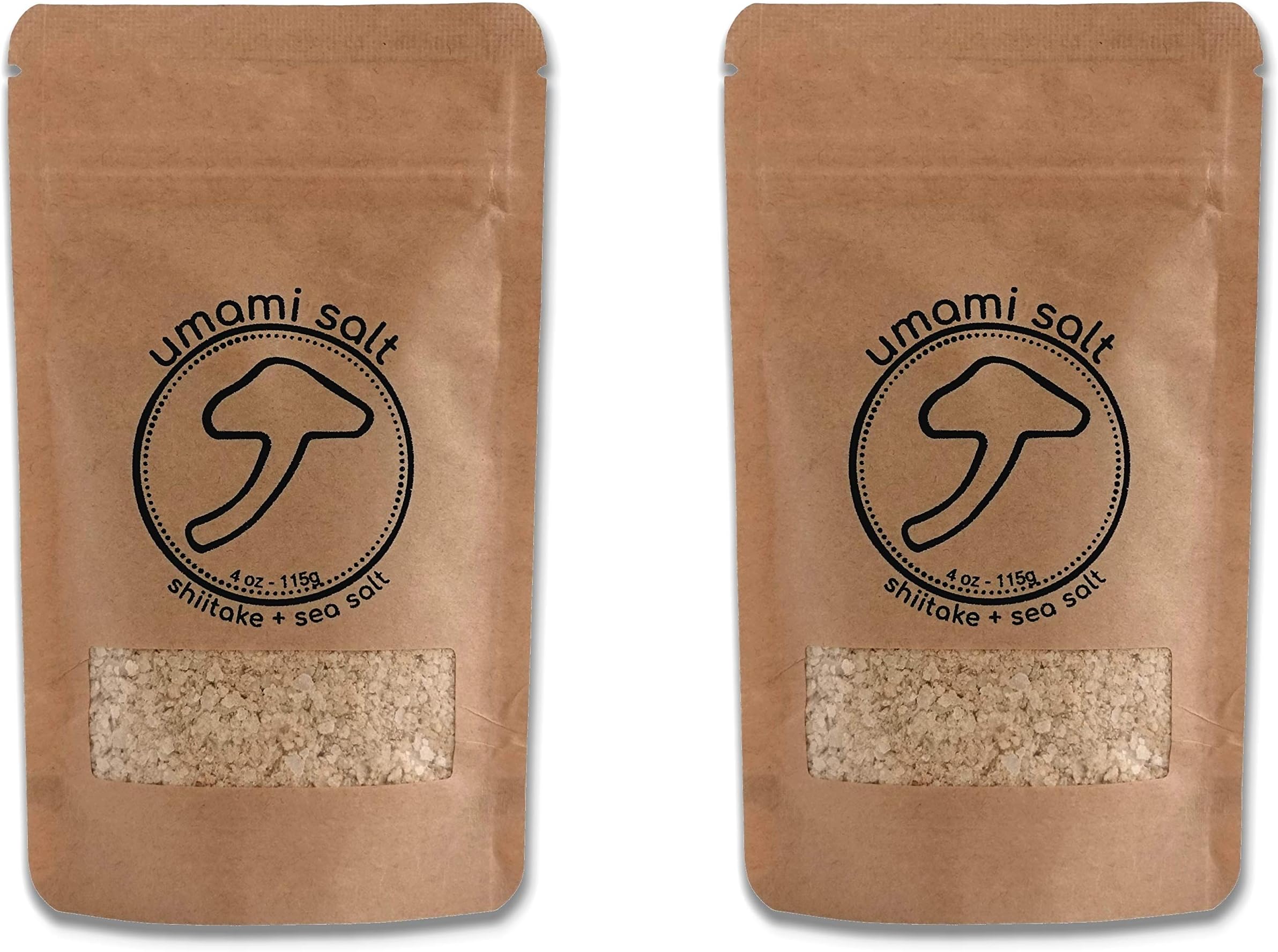 Umami Salt, Shiitake Mushroom Kosher Flake Sea Salt, Perfect for Seasoning or Finishing (Original, 4 Ounce (Pack of 2))