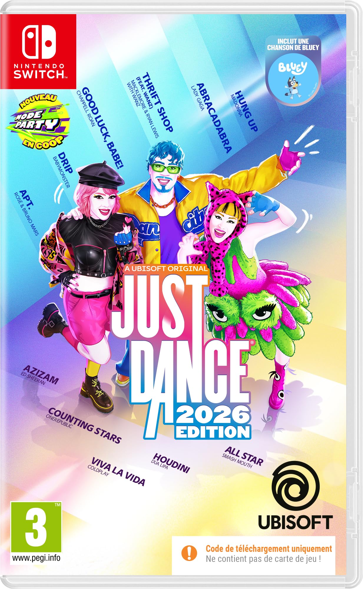 JUST DANCE 2026 CODE IN BOX FRA SWITCH - 2