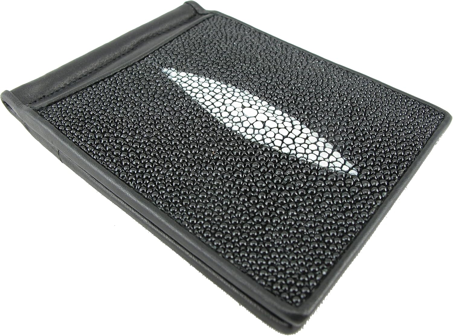 Genuine Stingray Skin Money Clip Slim Fold Wallet
