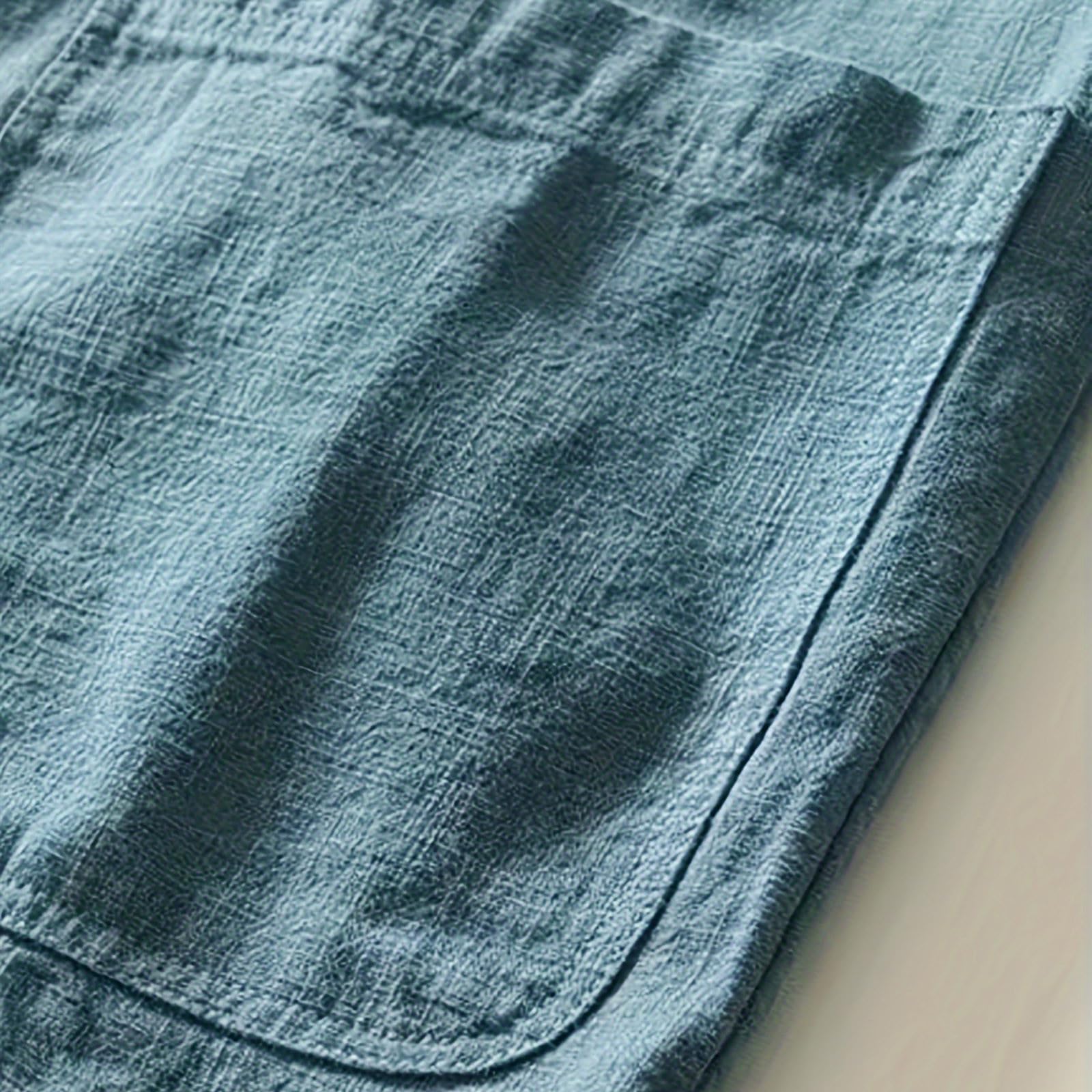 Generico Giacca in Lino, da Uomo, Casual, Blazer, in Lino, Traspirante, con Bottoni, Leggeri, per Il Tempo Libero, Estivi, Taglie Forti, Giacca Casual