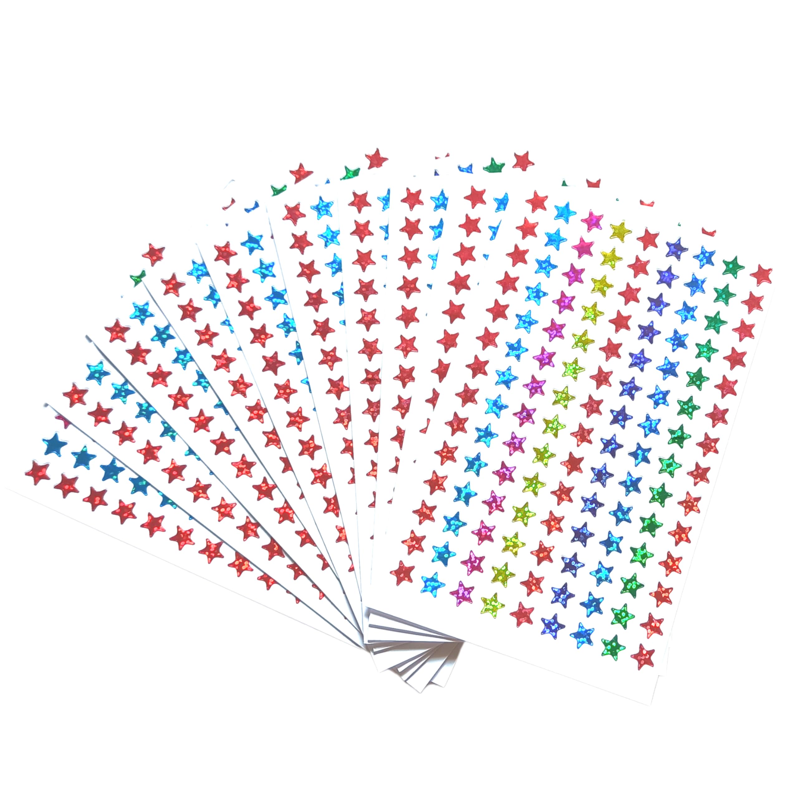 PVC Bee Sticker Set - 1260 Glittering Sparkle Stars in 10 Multicolored Sheets - Kids Birthday Gift, Rewards, Scrapbooking, Return Gift, Craft (10 Sheets)-picture-25
