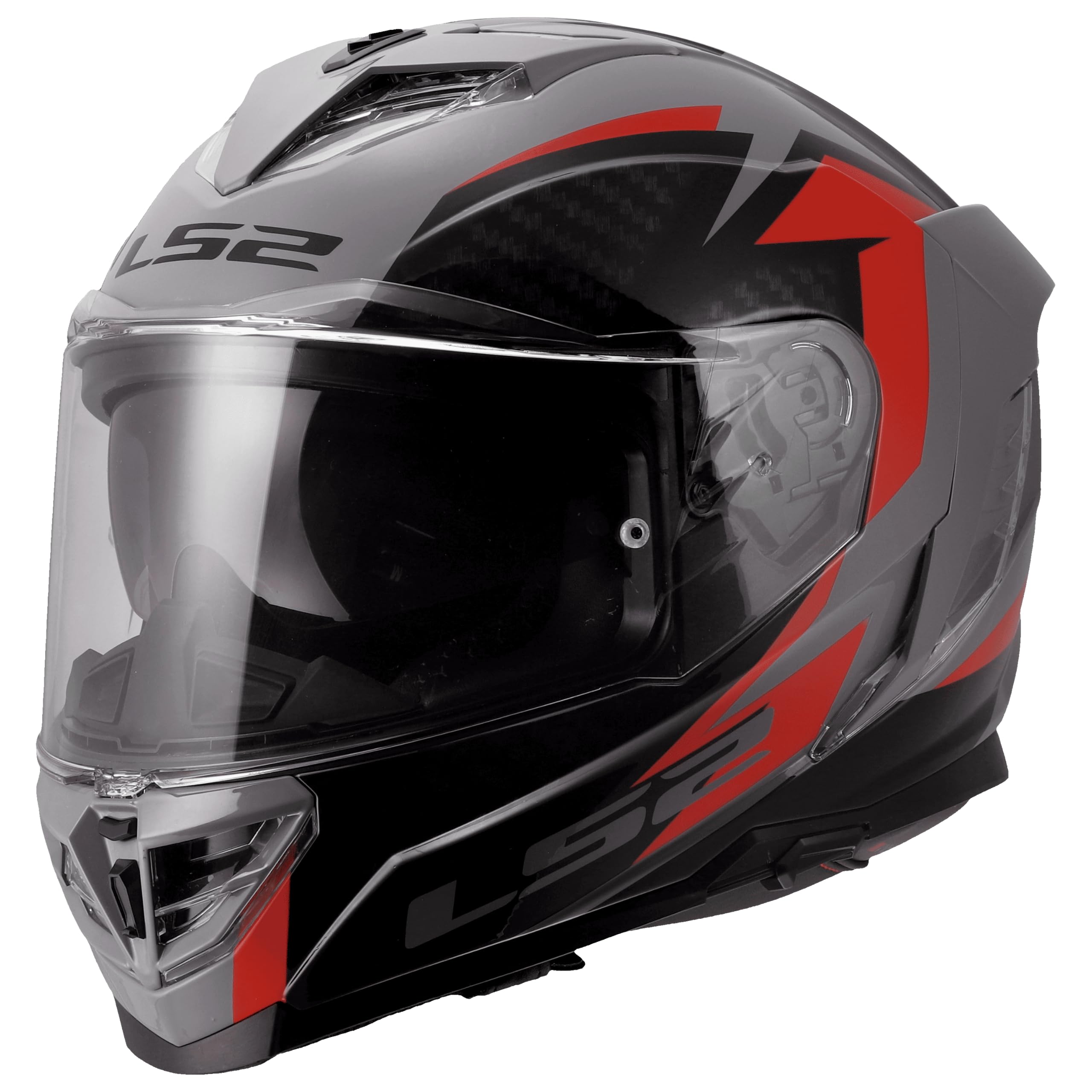LS2, Casco Moto Integral STORM III DYNAMO Grey Red, XXS