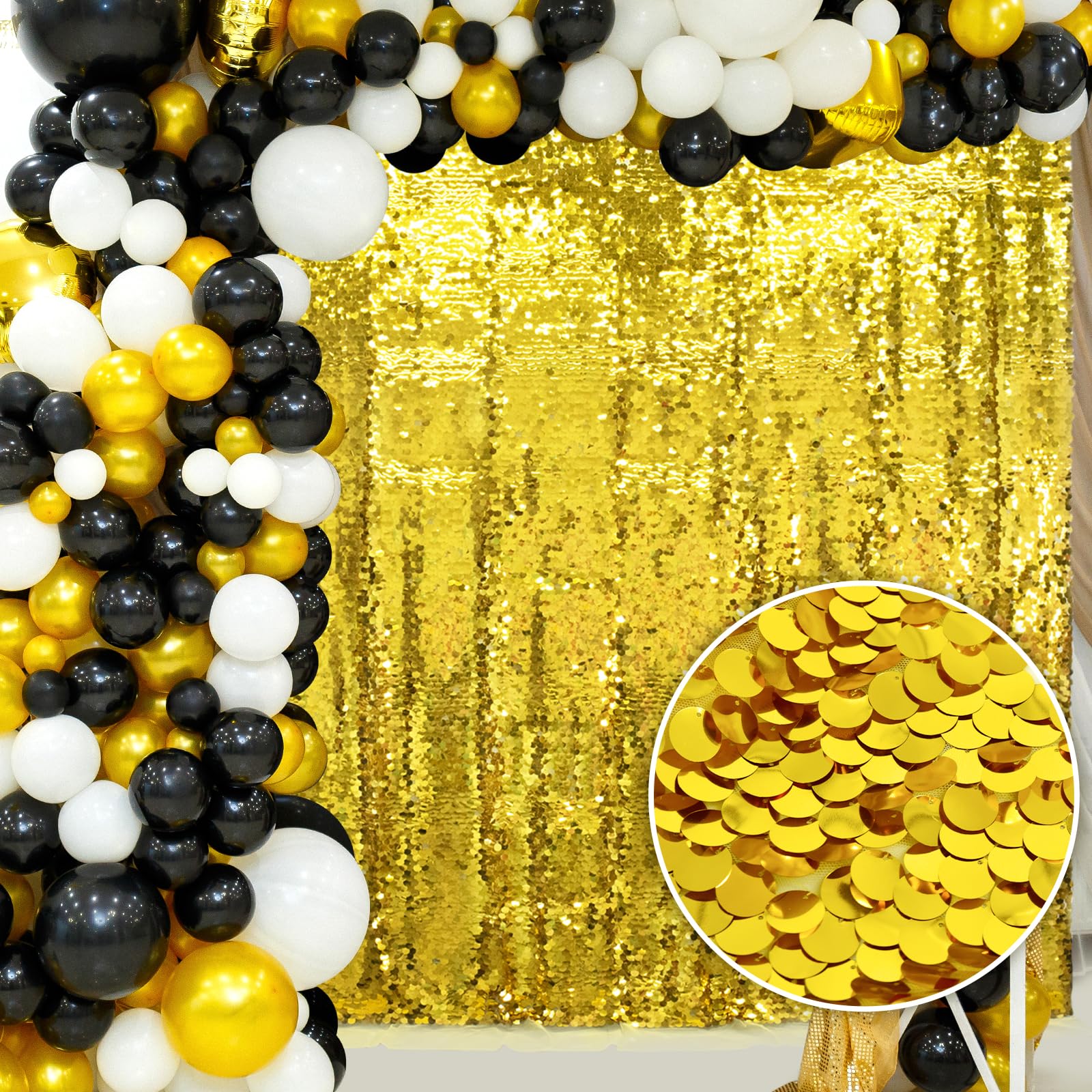 Sfondo da parete con paillettes dorate luccicanti sfondo glitter tenda per decorazioni per feste di compleanno matrimonio sfondo fotografico scintillante