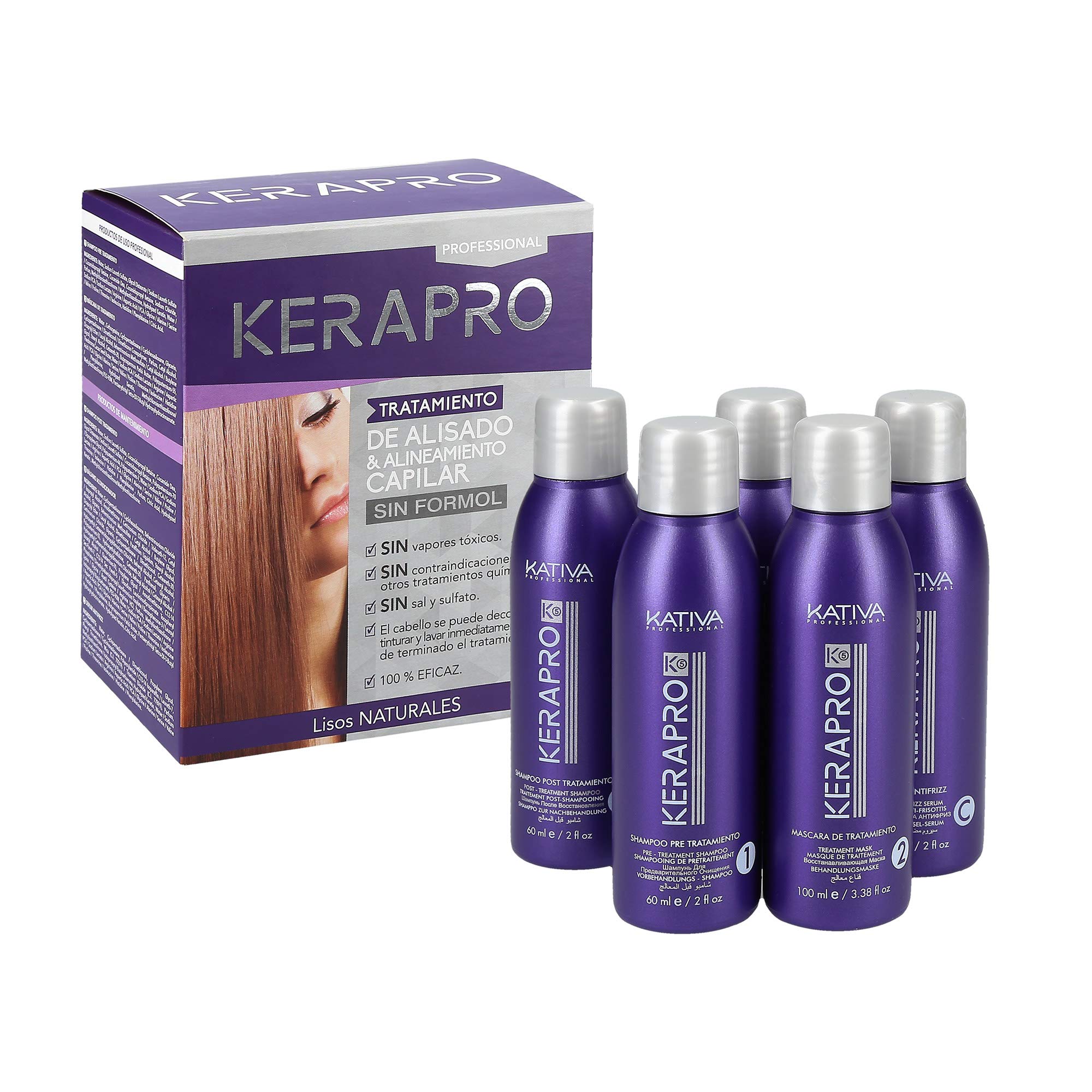 Kativa Kerapro Brazilian Keratin Hair Straightening Kit 60 Ml