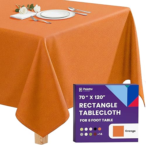Miniatura 70 de Gee Di Moda - Mantel rectangular de 70 x 120 pulgadas – Mantel rectangular de poliéster lavable, ideal para mesa de bufé, fiestas, cenas, bodas y más