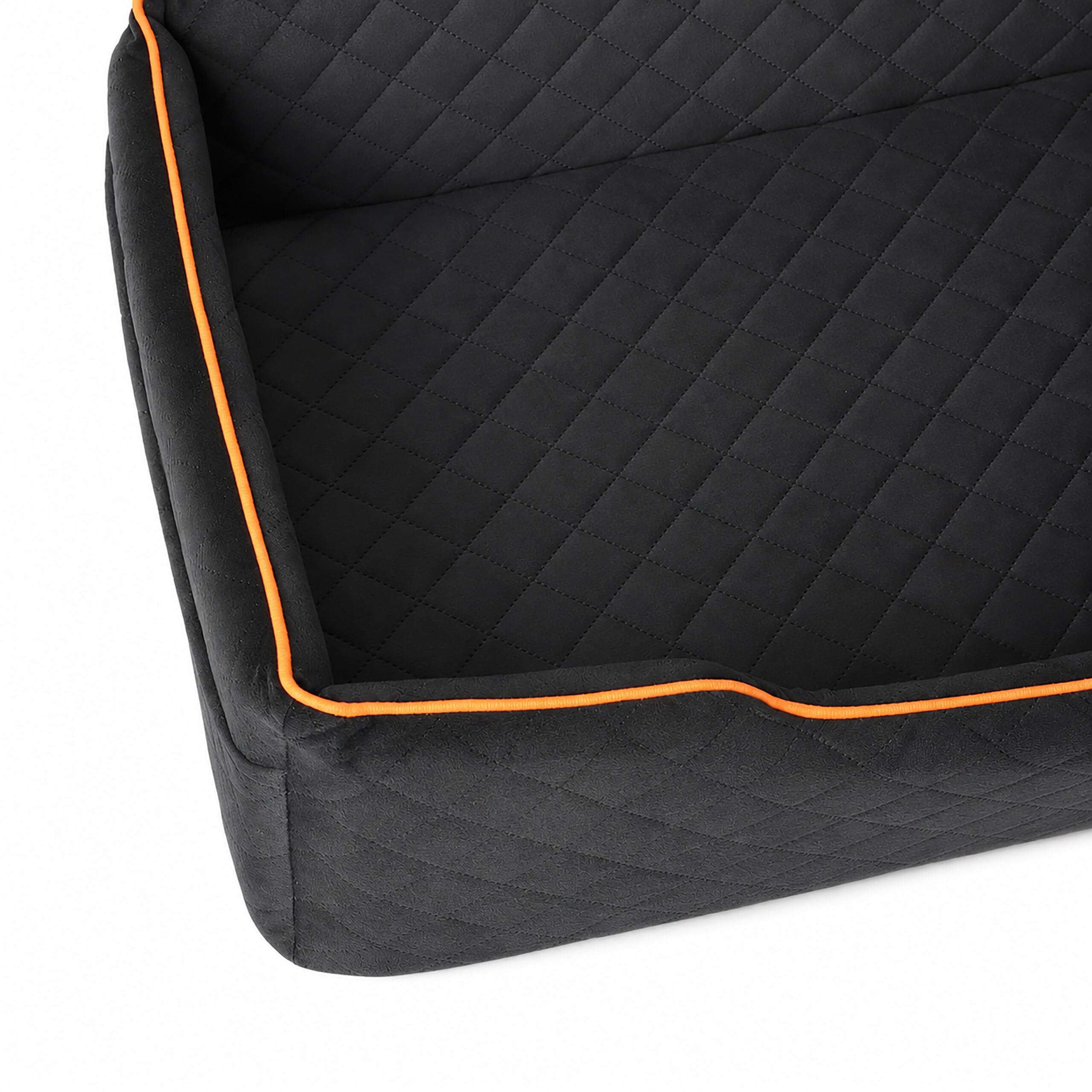 Relaxdays Asiento de Coche para Perros, Maletero y Asiento Trasero, Negro | perros grandes de hasta 60 kg, XXL, protección para el maletero, dimensiones: (Al x An x Fon) 20 x 110 x 50 cm