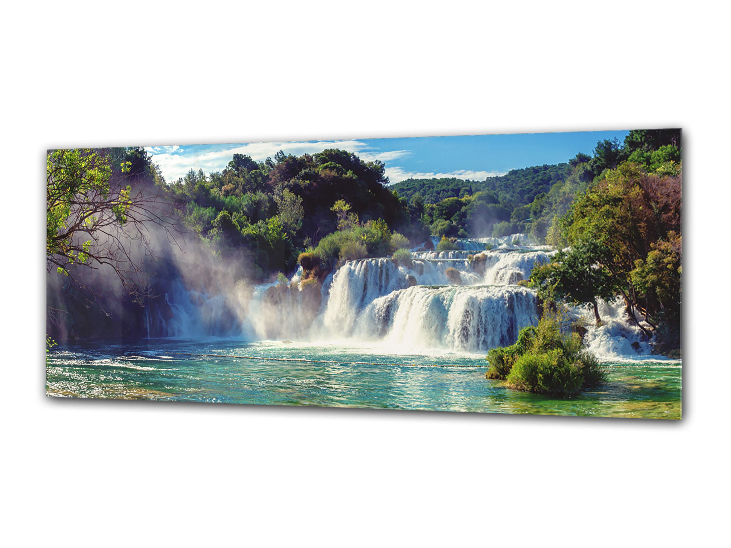 Tableau imprimé sur verre d'art mural 125 x 50 cm –Art abstrait 17