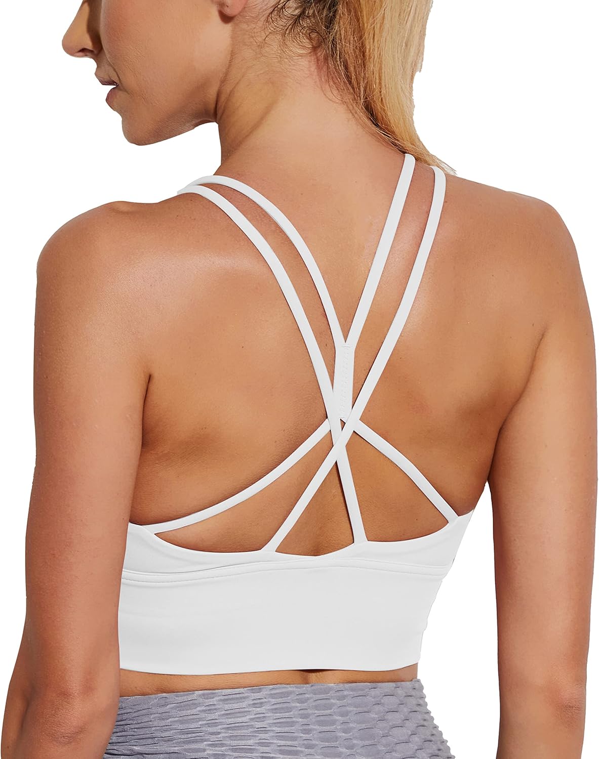 PINKCOSER Women's Sports Bras Small 01-white