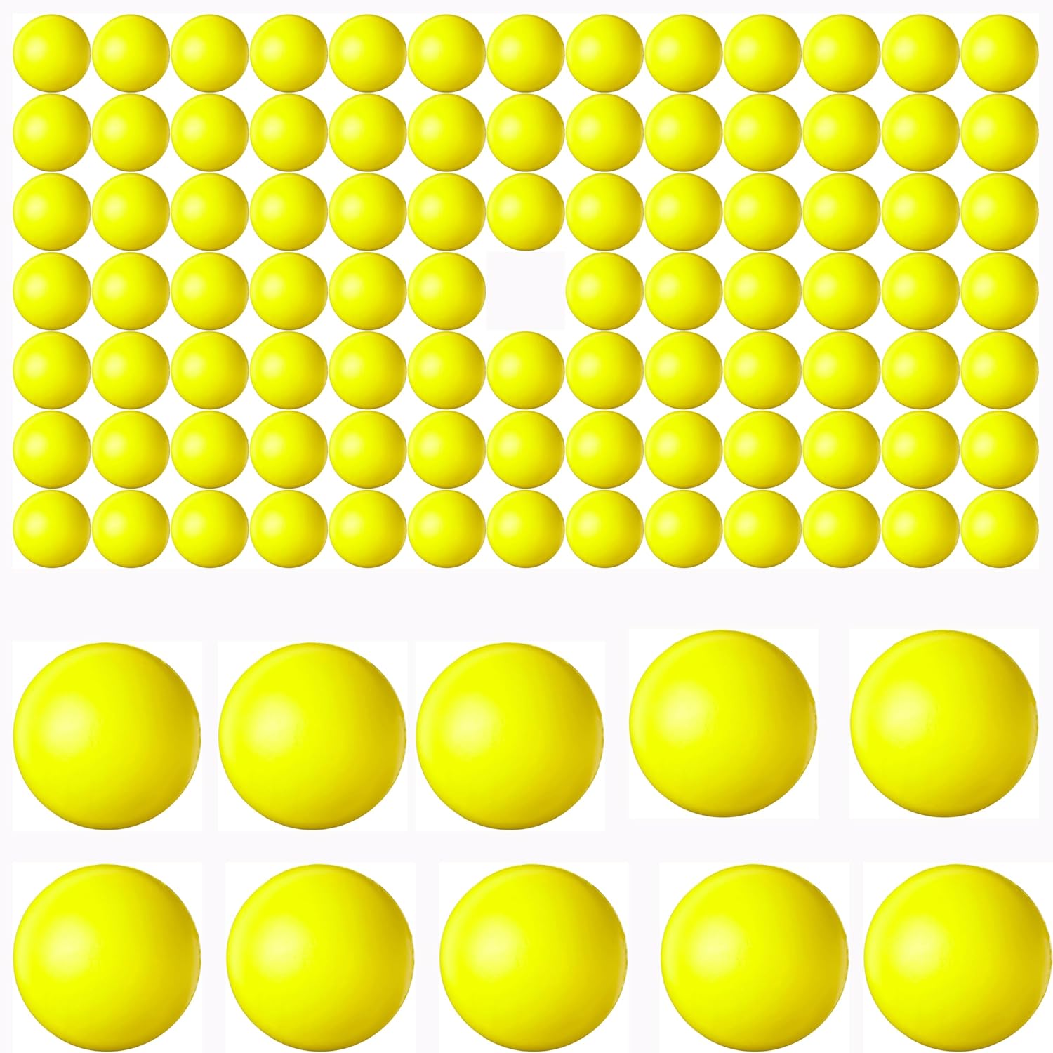 Product image of 100 x 68 Caliber Self Defense Balls, Reusable 68 Cal Paintball Ammo Plastic Kinetic Projectiles Compatible for Byrna SD/LE and Umarex T4E HDR68/ HDS68/HDX68/ HDB68